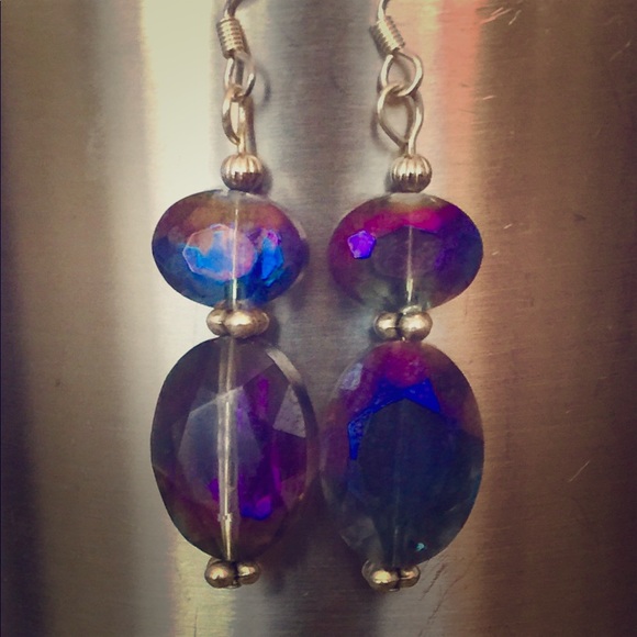 “Amethyst Drops” Artisan Earrings - Picture 1 of 3